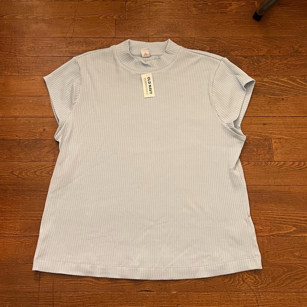 NWT OLD NAVY Blue Ribbed Women's Top